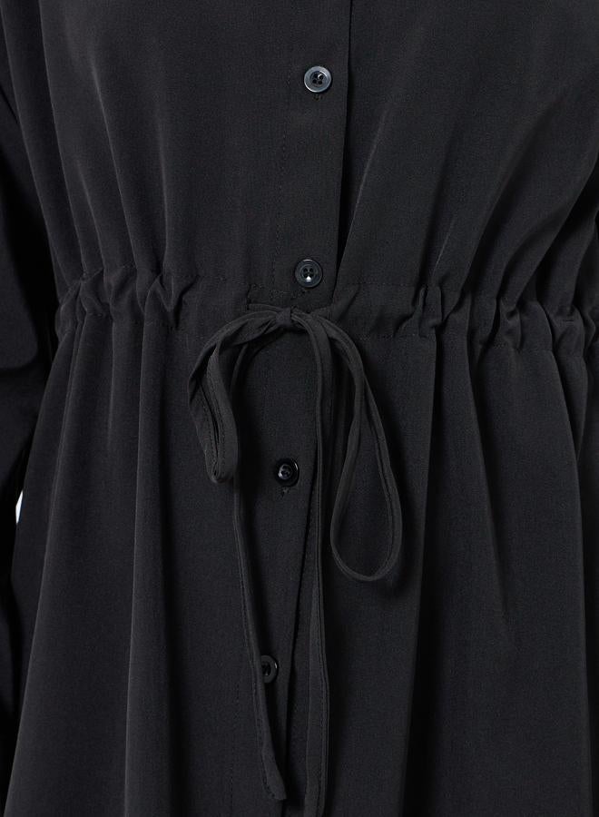 ستايلي فستان قميص ماكسي برباط خصر - Image 3